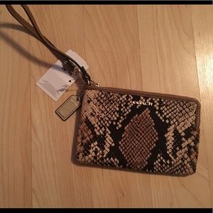 Mini Printed Coach Wristlet